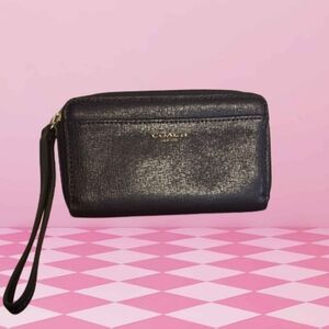Coach Plum Metallic Wristlet Wallet